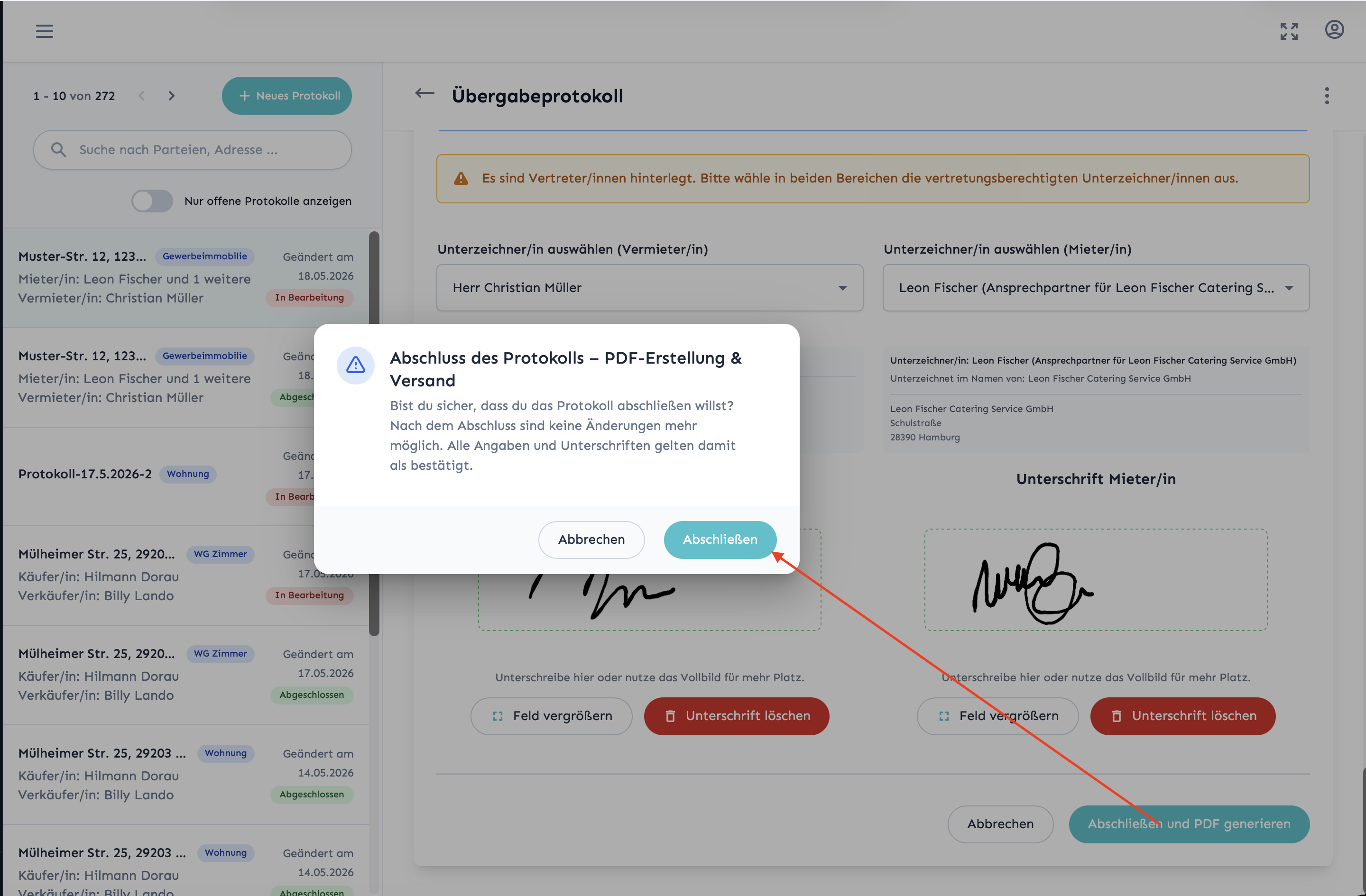 Button zum Generieren des PDFs mit Ladeindikator