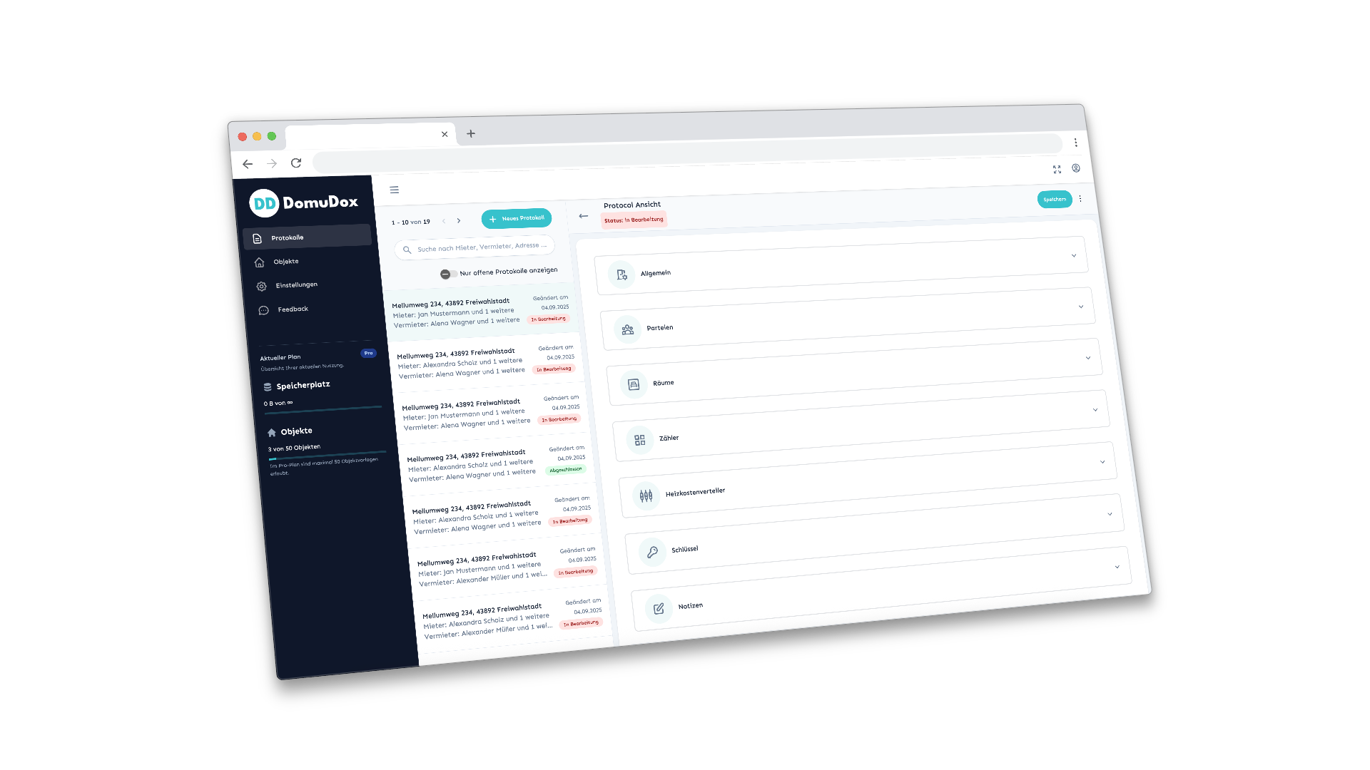 Domudox Übergabeprotokoll für Makler